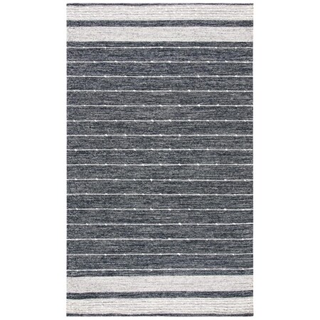Safavieh 4 x 6 ft. Striped Kilim Contemporary Rectangle Hand Woven Rug - Black & Ivory STK509Z-4